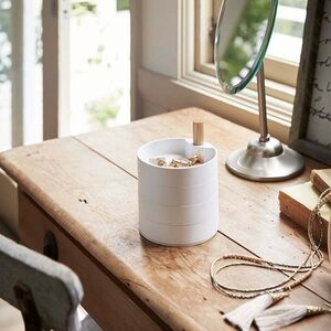 West Elm 4-Tiered Jewelry Tray, White